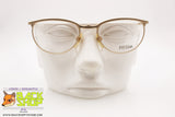 FREE LAND mod. FL 112 009 Vintage eyeglass frame sating golden round/oval rims, New Old Stock 1990s