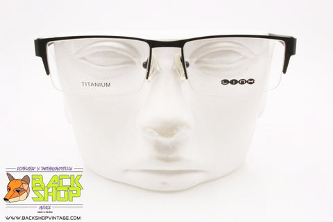 LINK OCCHIALI mod. LINK 4229/N C.27M, Half rimmed eyeglass men titanium black, New Old Stock