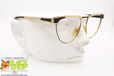 GIANFRANCO FERRE mod. GFF 87 58P, Vintage women frame glasses golden & black, Vintage Preowned