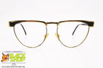 GIANFRANCO FERRE mod. GFF 87 58P, Vintage women frame glasses golden & black, Vintage Preowned