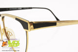 GIANFRANCO FERRE mod. GFF 87 58P, Vintage women frame glasses golden & black, Vintage Preowned