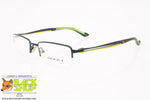 KOALI mod. 4391C R1511, Half rimmed eyeglass frame blue yellow lime, New Old Stock