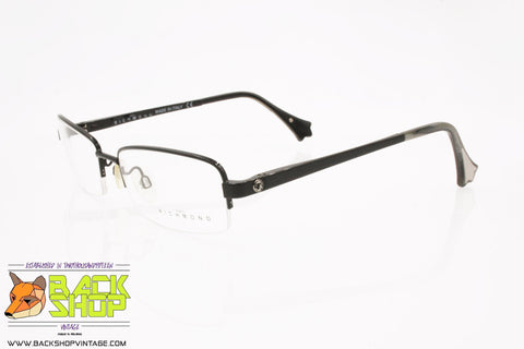 JOHN RICHMOND mod. JR175-01 B51, Men eyeglass frame nylor half rimmed black, New Old Stock