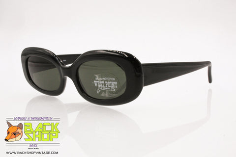 WEST POINT mod. 653 D8 Vintage Sunglasses, women ovaloid cat eye black, New Old Stock 1990s