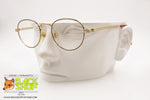 WESTERN mod. W48 Vintage round eyeglass frame, golden & dappled rims, New Old Stock 1980s