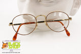 WESTERN mod. W48 Vintage round eyeglass frame, golden & dappled rims, New Old Stock 1980s