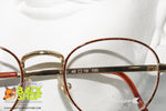 WESTERN mod. W48 Vintage round eyeglass frame, golden & dappled rims, New Old Stock 1980s