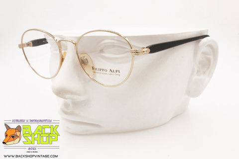 FILIPPO ALPI mod. FA 030-190, Vintage italian round eyeglass frame women, New Old Stock 1980s