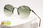 Façonnable RODERMAN Round panto Sunglasses rimless, Green shaded lenses, New Old Stock 1990s