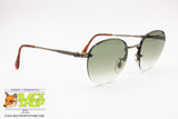 Façonnable RODERMAN Round panto Sunglasses rimless, Green shaded lenses, New Old Stock 1990s