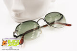 Façonnable RODERMAN Round panto Sunglasses rimless, Green shaded lenses, New Old Stock 1990s