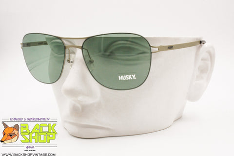 HUSKY EYE Sunglasses Eyewear made by ALLISON, Aviator sunglasses pale green lenses, Deadstock