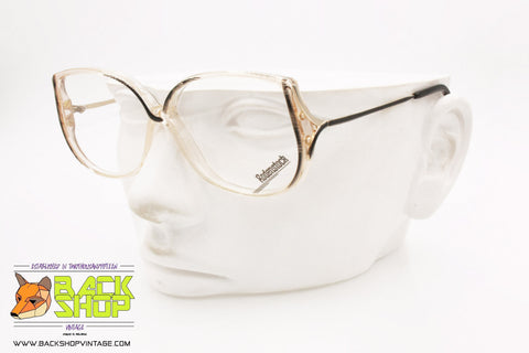 RODENSTOCK mod. LADY R 941 A, Vintage eyeglass frame clear & striped black, New Old Stock 1980s