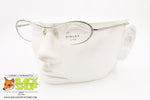 SISLEY mod. SLY 579 B39, Vintage futuristic women eyeglass frame silver, New Old Stock 1990s