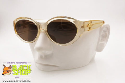 CHAGALL by Visibilia mod. LL2560 155 Vintage Sunglasses, semi-round clear/yellow, New Old Stock 1990s