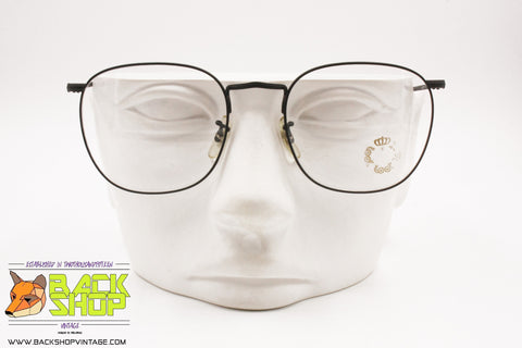 LOOK mod. 538 matte black square glasses frame, classic eyeglass men women, New Old Stock 80s