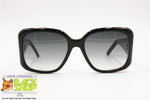 GALILEO Sunglasses women, squared & thick arms totally black, New Old Stock 1990s