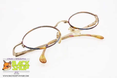 MARC O' POLO by METZLER mod. 3418 777 Vintage eyeglass frame oval rainbow rims, Vintage Preowned 1990s