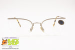 T LOOK Milano Women Nylor Vintage frame eyeglass, Silver satin metal, New Old Stock 1990s