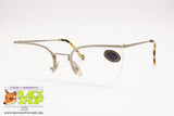 T LOOK Milano Women Nylor Vintage frame eyeglass, Silver satin metal, New Old Stock 1990s