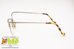 T LOOK Milano Women Nylor Vintage frame eyeglass, Silver satin metal, New Old Stock 1990s