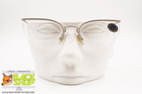 T LOOK Milano Women Nylor Vintage frame eyeglass, Silver satin metal, New Old Stock 1990s