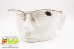 T LOOK Milano Women Nylor Vintage frame eyeglass, Silver satin metal, New Old Stock 1990s