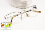 T LOOK Milano Women Nylor Vintage frame eyeglass, Silver satin metal, New Old Stock 1990s