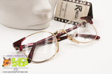 REGIA Hand Made Italian frame eyeglass, Golden & Red acetate, New Old Stock 1970s