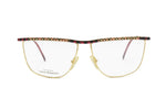 LAURA BIAGIOTTI mod. V 180 G44 Vintage eyeglass frame golden & black red, New Old Stock 1980s