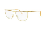 LAURA BIAGIOTTI mod. V 180 G45 Vintage eyeglass frame golden, New Old Stock 1980s