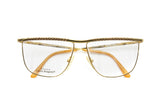 LAURA BIAGIOTTI mod. V 180 G45 Vintage eyeglass frame golden, New Old Stock 1980s