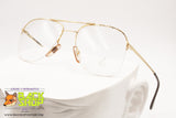 LOZZA mod. NYRIM 1 Golden aviator frame eyewear, Double bridge, New Old Stock 1970s