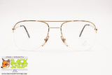 LOZZA mod. NYRIM 1 Golden aviator frame eyewear, Double bridge, New Old Stock 1970s