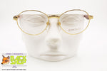 FREE LAND by Personal mod. FL 11 Oro, Vintage round eyeglasses frame, Golden & brown, New Old Stock