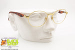 FREE LAND by Personal mod. FL 11 Oro, Vintage round eyeglasses frame, Golden & brown, New Old Stock