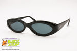 GAS, Vintage 1990s Cat eye Sunglasses, Black lucite thick 3D effect, New Old Stock 1990s