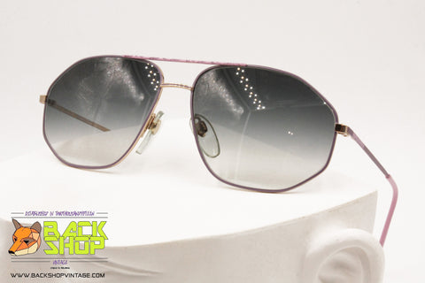 POP ATELIER Vintage 80s Aviator Sunglasses men, Squared double bridge, New Old Stock