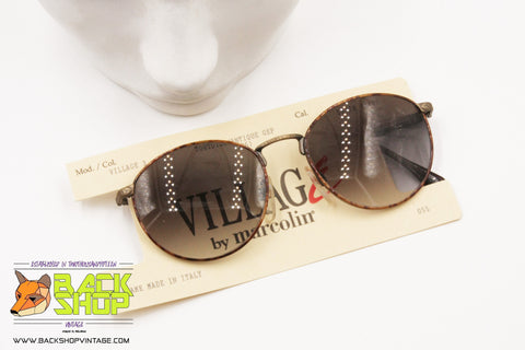 MARCOLIN VILLAGE 3 Round Circle Vintage Sunglasses Unisex, New Old Stock