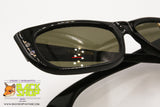 NILSOL Italy authentic 1950s sunglasses cat eye black strass front adorned, New Old Stock 1950s