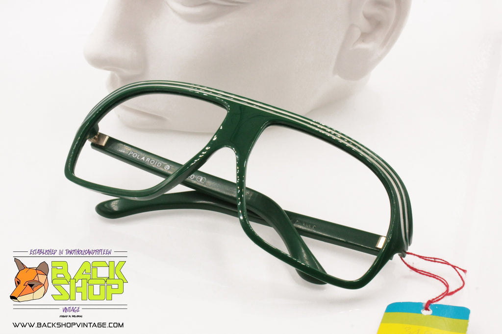 POLAROID mod. 8680 Vintage Men Sunglasses frame, green & striped white –  Backshop Vintage -Vintage NEW OLD STOCK Sunglasses & Frames
