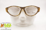 PALOMA PICASSO 3791 80 Vintage frame eyeglass,  decoupage pattern acetate golden details, New Old Stock 1990s