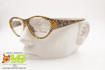 PALOMA PICASSO 3791 80 Vintage frame eyeglass,  decoupage pattern acetate golden details, New Old Stock 1990s