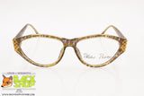 PALOMA PICASSO 3791 80 Vintage frame eyeglass,  decoupage pattern acetate golden details, New Old Stock 1990s