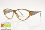 PALOMA PICASSO 3791 80 Vintage frame eyeglass,  decoupage pattern acetate golden details, New Old Stock 1990s