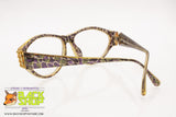 PALOMA PICASSO 3791 80 Vintage frame eyeglass,  decoupage pattern acetate golden details, New Old Stock 1990s