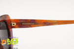 MIMMINA R321 Vintage women's Sunglasses, Amber & Violet glittered acetate, New Old Stock 1980s