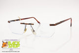 FILOU SQUARE mod. 8815 Made in Italy, Hype flat top eyeglass frame, copper color, New Old Stock