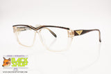 SAFILO EMOZIONI 10 Vintage eyeglass/sunglasses frame, Clear & brown wooden effect, New Old Stock