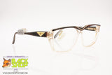 SAFILO EMOZIONI 10 Vintage eyeglass/sunglasses frame, Clear & brown wooden effect, New Old Stock